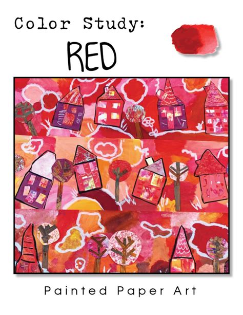 Color Study: RED – Painted Paper Art