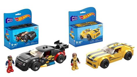 Bundle Of 2 Mega Hot Wheels Real Racecar Building Set 16 Cadillac ATS V R 17 Camaro