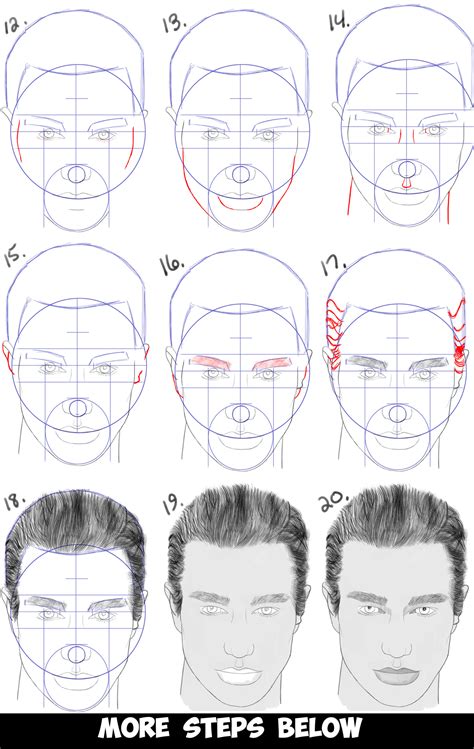 Como Desenhar O Rosto De Um Homem De Frente Desenhos Org Desenhos