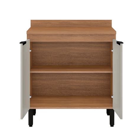 Balcão 2 Portas 80cm Firenze Amendola Touch Nude Prime Tx Demóbile Combo Stock