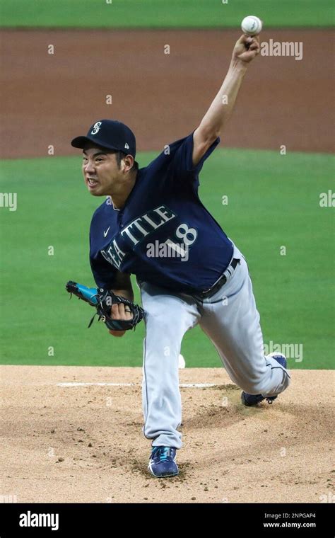 Chicago Il September 18 Seattle Mariners Pitcher Yusei Kikuchi 18 Throws A Pitch During