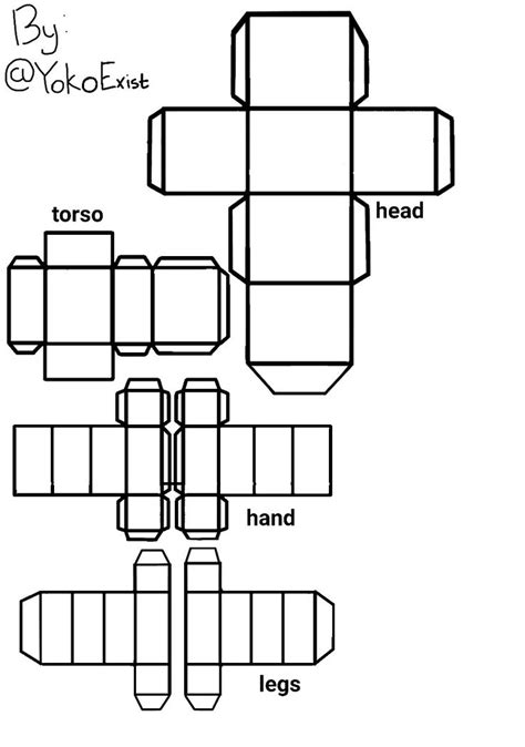 Roblox Template By Yokoexist Basteln Mit Papier Vorlagen Süße Sachen