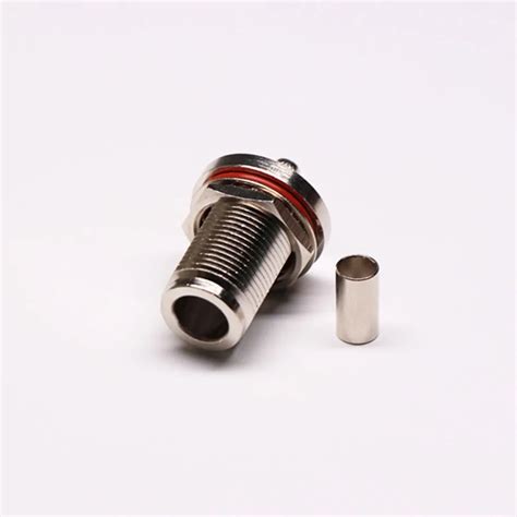 N Connector Rf Straight Female Ohm Crimp Type For Cable Id