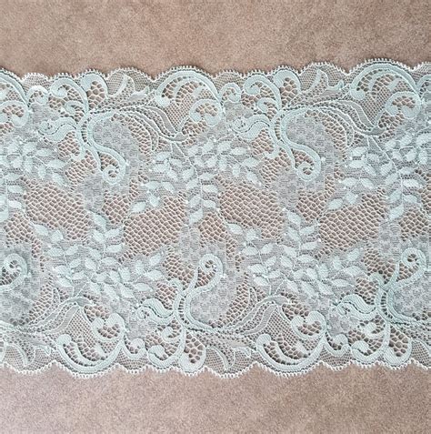Mint Stretch Lace Trim Lingerie Sewing Floral Elastic French Etsy