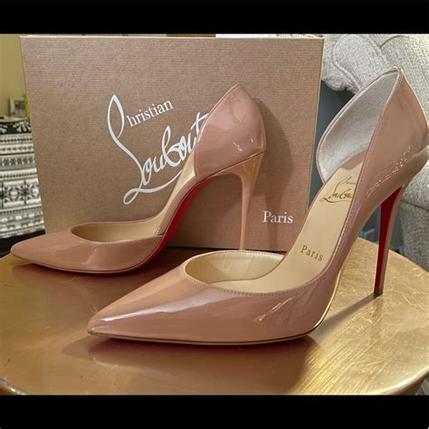Christian Louboutin Iriza Nude Patent Heels Gem