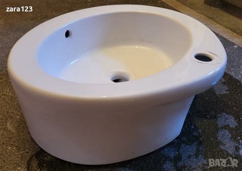 керамична мивка за баня за монтаж върху плот, 52х47см в Мивки в гр ...