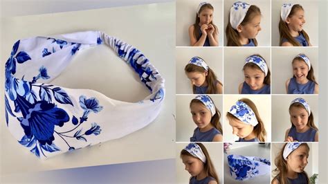 Как сшить повязку на резинке, для головы, своими руками. Выкройка ...