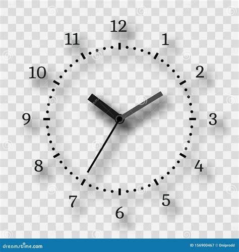 Watch Dial On A Transparent Background Stock Vector Illustration Of