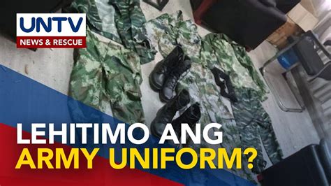 Chinese Army Uniform Na Nakumpiska Sa POGO Hub Sa Porac Pampanga