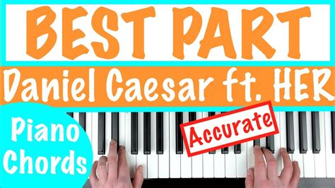 How To Play Best Part Daniel Caesar Ft H E R Piano Chords Tutorial