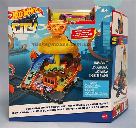 Трек Хот Вілс Сіті Автокафе Бургер Hot Wheels Toy Car Track Set City Burger Drive HDR26 ID