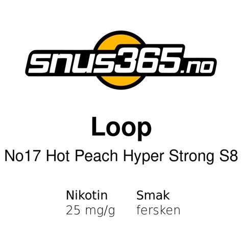 Loop No Hot Peach Hyper Strong S Fersken Ultra Sterk