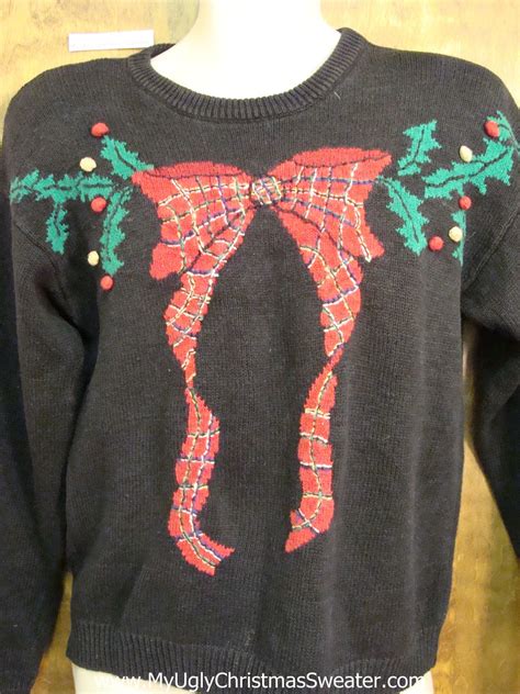 Plaid Bow And Ivy 80s Cheesy Christmas Jumper Sweater My Ugly
