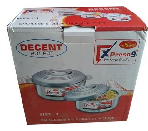 Pieces Round Ml X Preso Stainless Steel Hot Pot For Home At Rs Piece In Bhopal