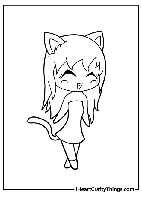 Kawaii Girl Coloring Pages