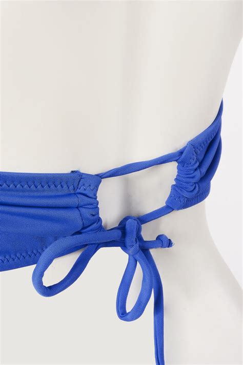 Mavi Büzgülü Tek Üst Bikini LOYA