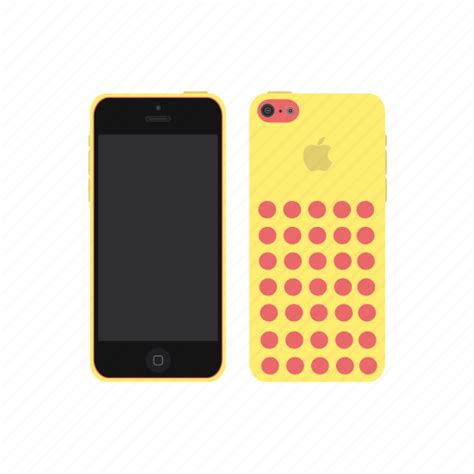 Apple, iphone, iphone 5c, yellow icon