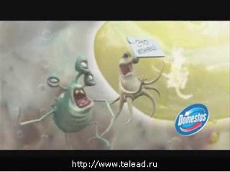 Реклама Domestos: Доместос уничтожает грязь и микробы даже под водой ...