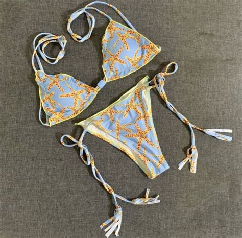 Starfish Blue Bikini Women S Fashion Swimwear Bikinis Swimsuits On Carousell