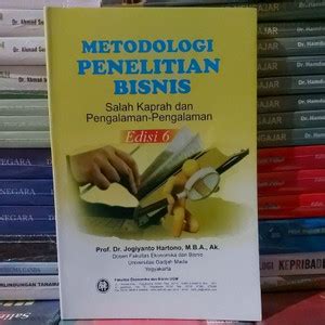 Jual Metodologi Penelitian Bisnis By Prof Dr Jogiyanto Hartono M B A