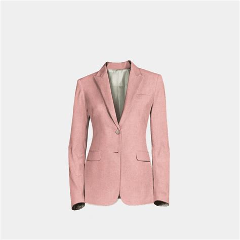 Light Pink Tweed Jacket With Peak Lapels Sumissura