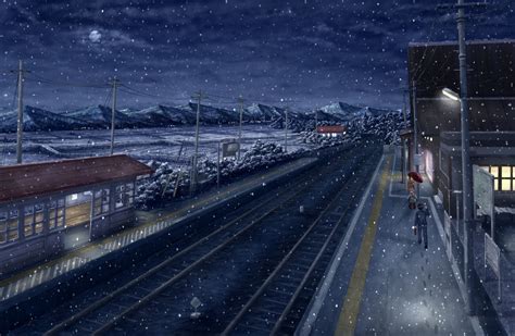 anime snowy scenery wallpapers wallpaper cave