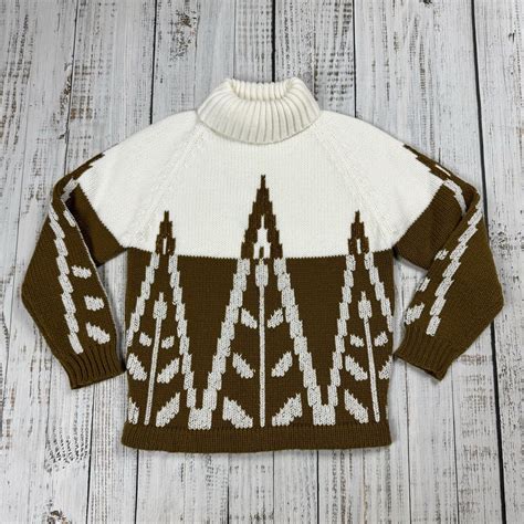 TRUE VTG 60S 70S MOD ACRYLIC TURTLENECK SWEATER FUNKY… - Gem