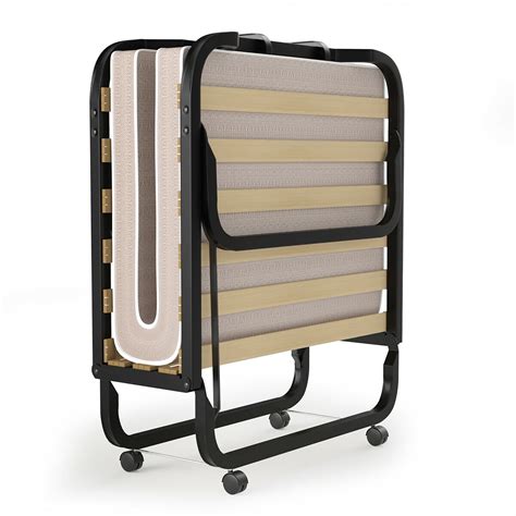 Gymax Folding Bed w/ Memory Foam Mattress Rollaway Metal Guest Bed ...