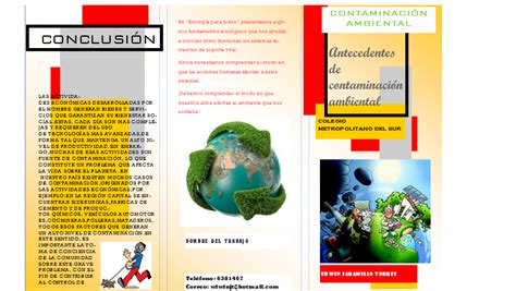 Ϟەە ӫᴨṱᾷɱɨǹαϲїѳи Ӓӎᵬĭḛṅťâɭ ەەϞ FOLLETO DE CONTAMINACIÓN AMBIENTAL