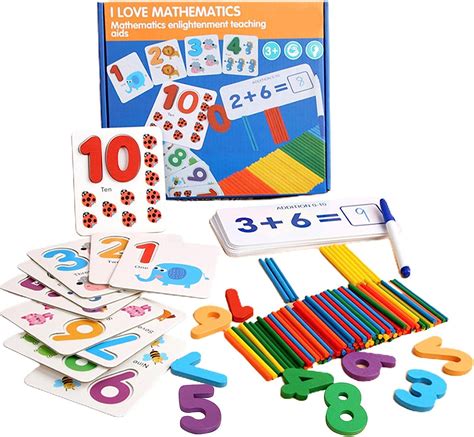 Contagem Números Matemáticos Jogo Cartões Flash Manipulativos