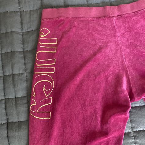 Juicy Couture Hot Pink Velour Barbie Pants No Back Depop
