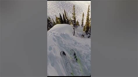 Skier Hits Big Cliff With A Tiny Landing Youtube