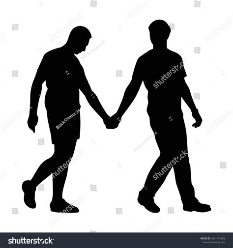 Gay Lovers Couple Silhouette Vector Homosexual Stock Vector Royalty Free Shutterstock
