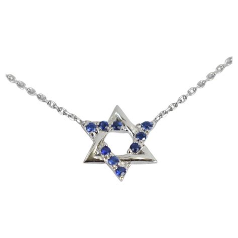 K White Gold And Cttw Diamond Star Of David Pendant K Chain