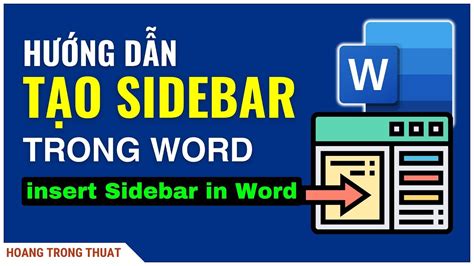 Hướng Dẫn Chèn Sidebar Vào Trong File Word How To Insert Sidebar Into