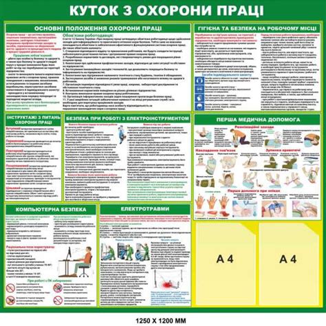 Купить Стенд уголок по охране труда, безопасность охраны труда артикул ...
