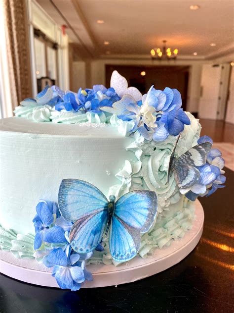 Blue Butterfly Cake Butterfly Cake Decorations Wedding Cakes Blue Blue Birthday Cakes