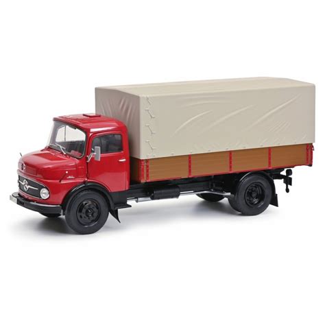 Shuco 118 Mercedes Benz L911 Flatbed Truck With Cover 1996