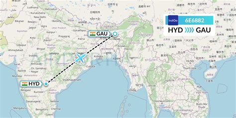 6E6882 Flight Status IndiGo Airlines Hyderabad To Guwahati IGO6882