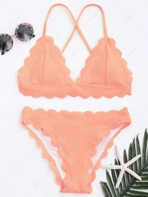 Pink Bikini Hot Push Up High Waist Striped And String Pink Bikini Top And Bottom Zaful