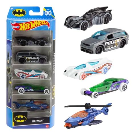 Toy Cars Hot Wheels Batman A Escala 1 64 Paquete De 5 Con B Cuotas sin interés