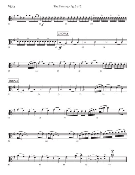 The Blessing Choral Anthem Satb Viola Sheet Music Pdf Lifeway Choral