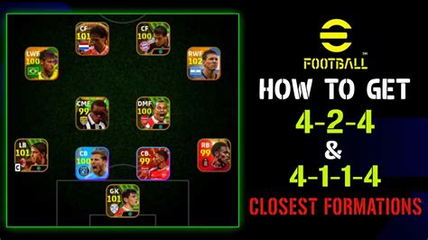 How To Get 424 And 4114 Closest Formations In Efootball 2024 Mobile