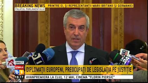 Calin Popescu Tariceanu Dupa Discutiile Cu Diplomatii Europeni Si