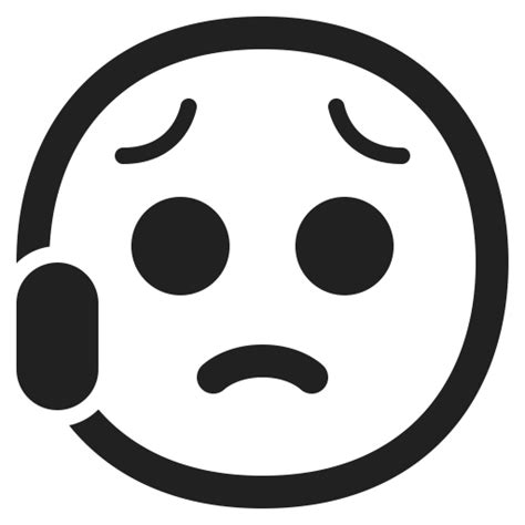 Sad But Relieved Face Icon FluentUI Emoji Mono Iconpack Microsoft