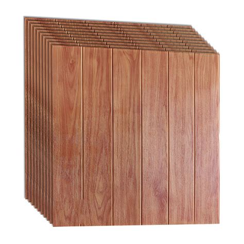 Modern Wall Paneling Peel And Stick Wood Effect Design Rectangle Wall