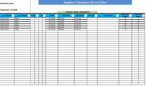 Employee Attendance Tracker Template (Word, Excel) - Excel TMP