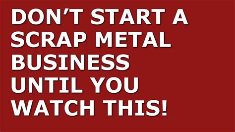 How To Start A Scrap Metal Business Free Scrap Metal Business Plan