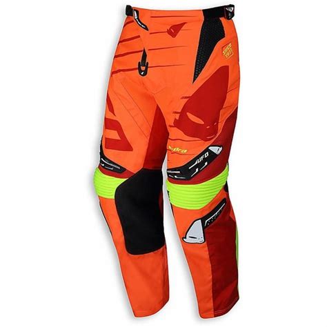 Moto Cross Enduro Pants Ufo Model Hydra Black Orange Neon For Sale