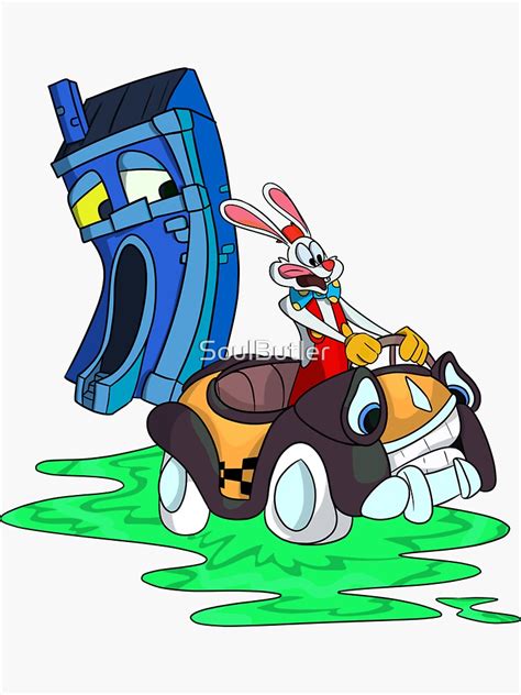 Roger Rabbits Car Toon Spin Sticker For Sale By Soulbutler Redbubble